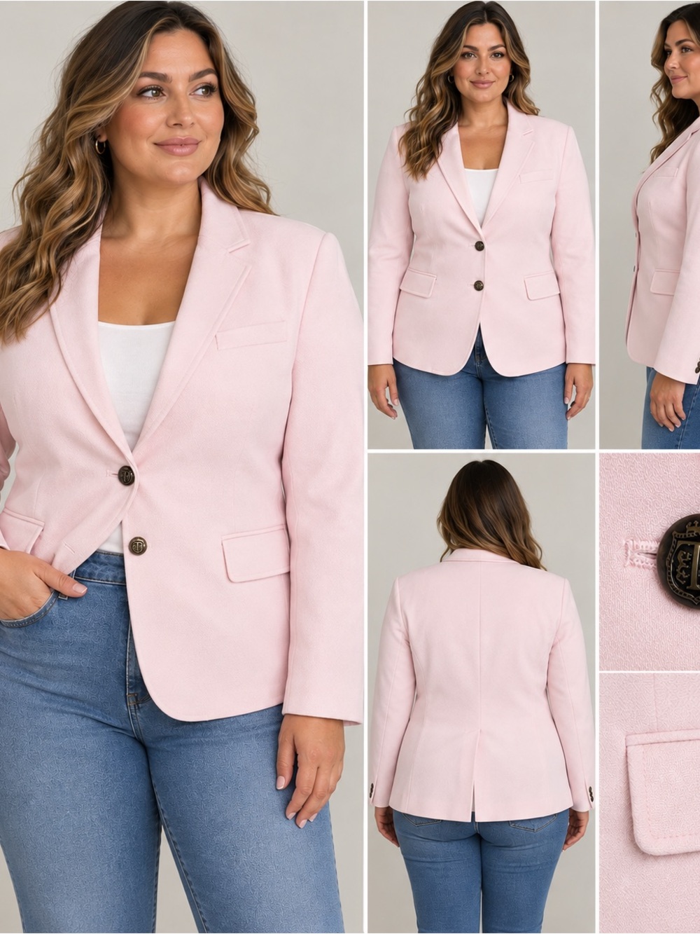 Talbots blush pink blazer size 14 runs like a 10/12 size
